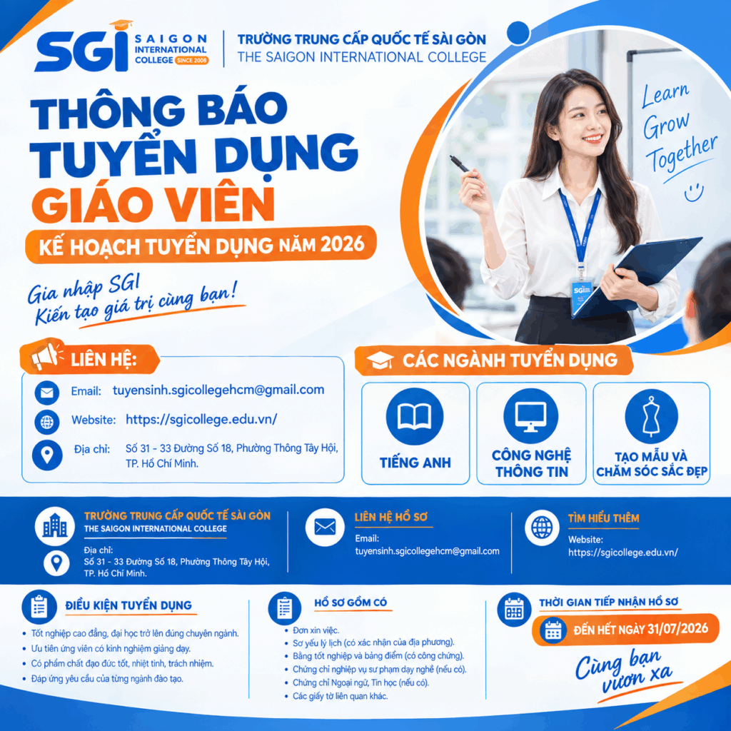 Tuyển dụng Giáo viên năm 2026